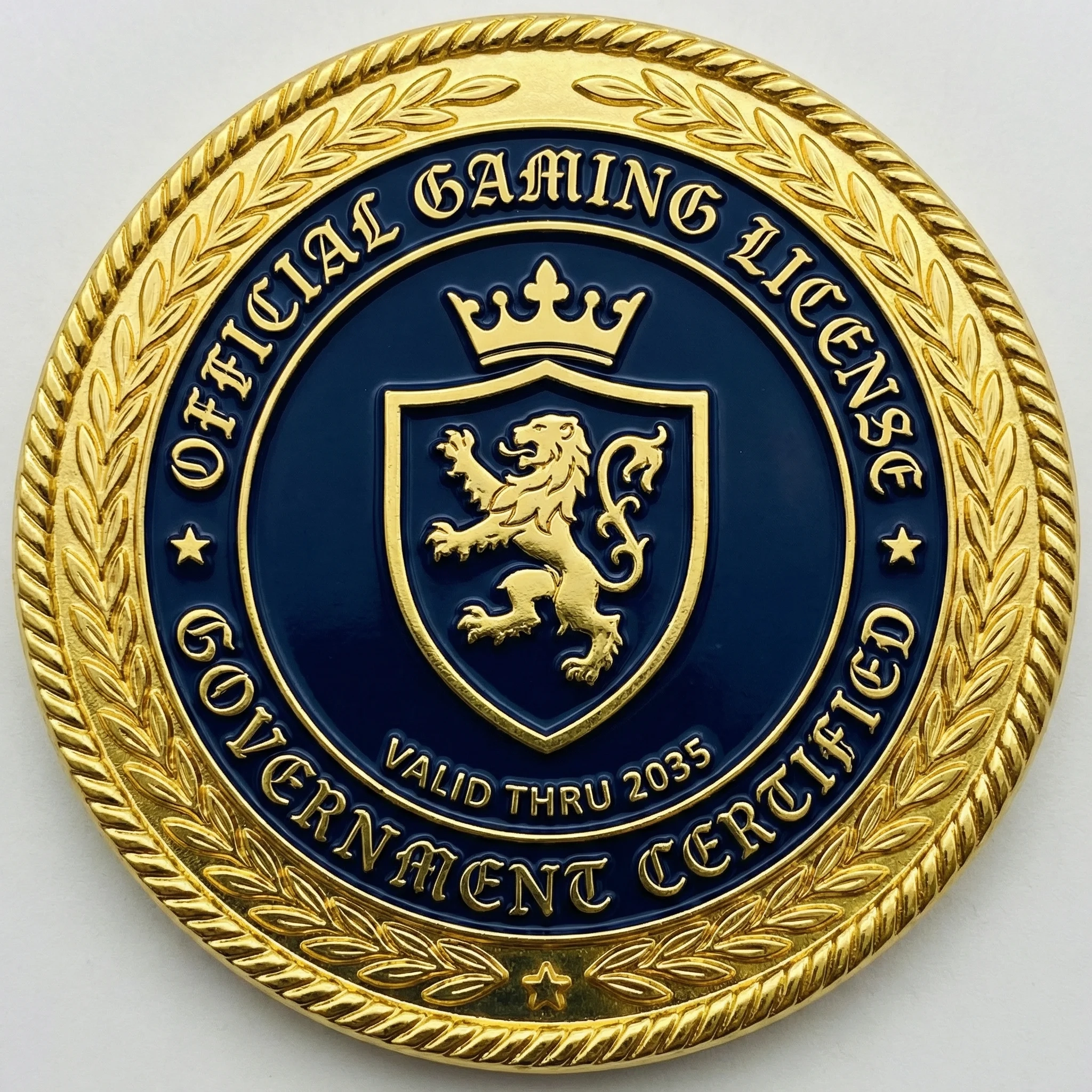 澳门博彩监察协调局颁发的官方牌照徽章