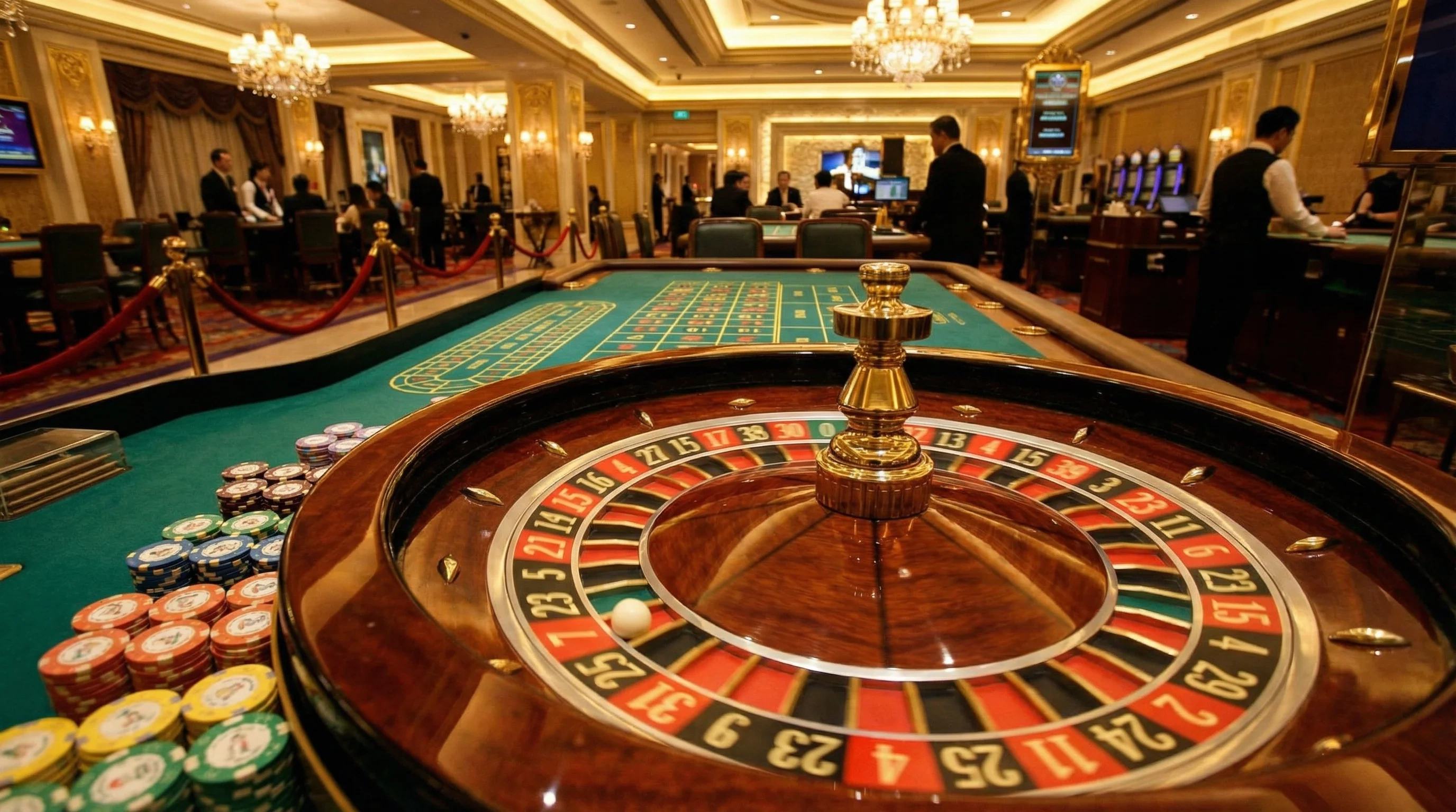 澳门轮盘赌游戏转盘特写